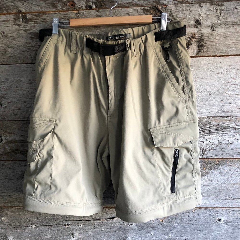 𝅺BC Clothing Men's Belted Cargo Shorts w/9 pockets